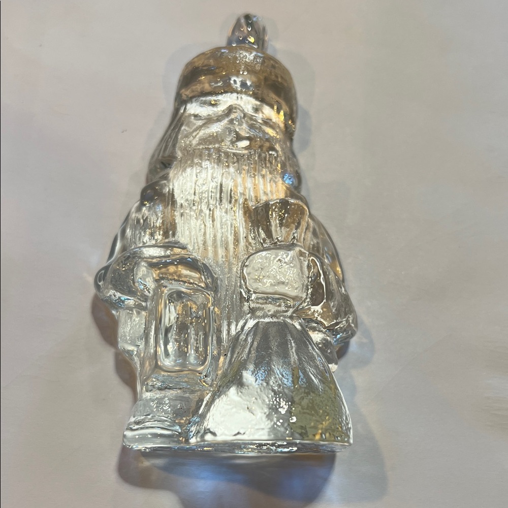 Swedish Clear Glass Santa Claus Figurine